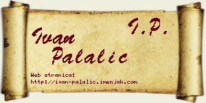 Ivan Palalić vizit kartica
